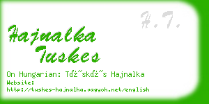 hajnalka tuskes business card